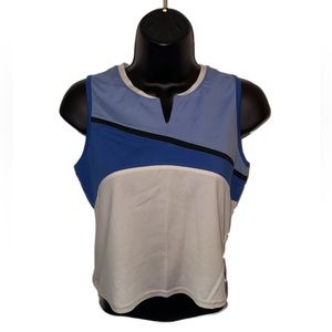 Bolle’ Blue White Retro Tennis Tank Top